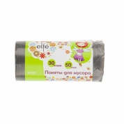 Фото Пакеты для мусора 30 л x 50 шт., серые, // Elfe