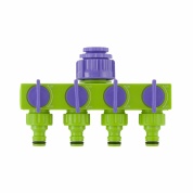 Фото Разветвитель четырёхканальный 1/2"-3/4", регулируемый PALISAD