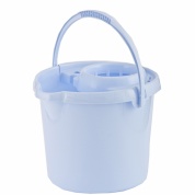 Фото Ведро пластмассовое круглое с отжимом 9 л, сиреневое,  Elfe