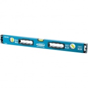 Фото Уровень алюминиевый, 800 мм, усиленный с ударопрочными заглушками, рукоятки, 3 глазка GROSS